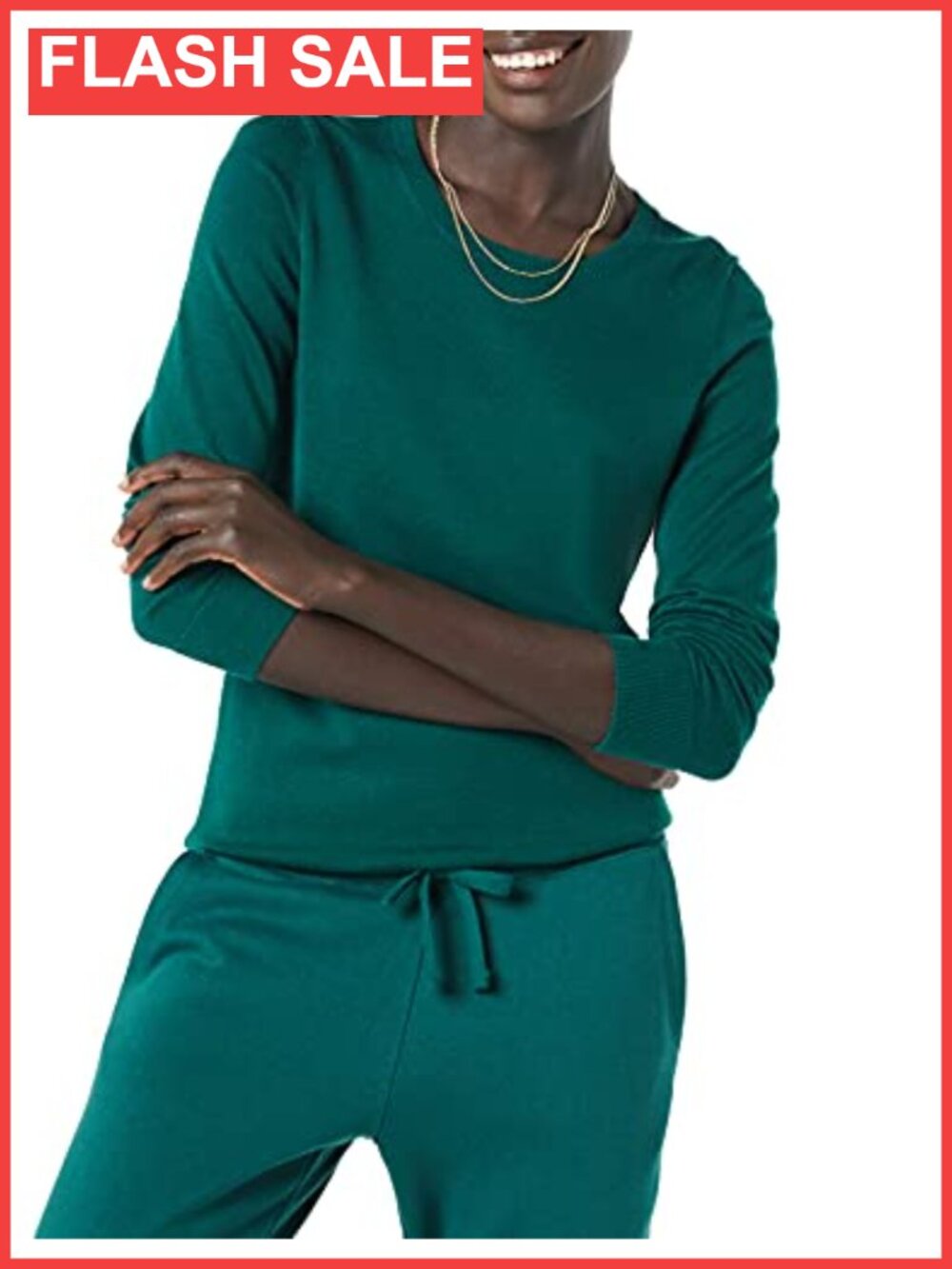 Women's Long-Sleeve Lightweight Crewneck Sweater Pullover